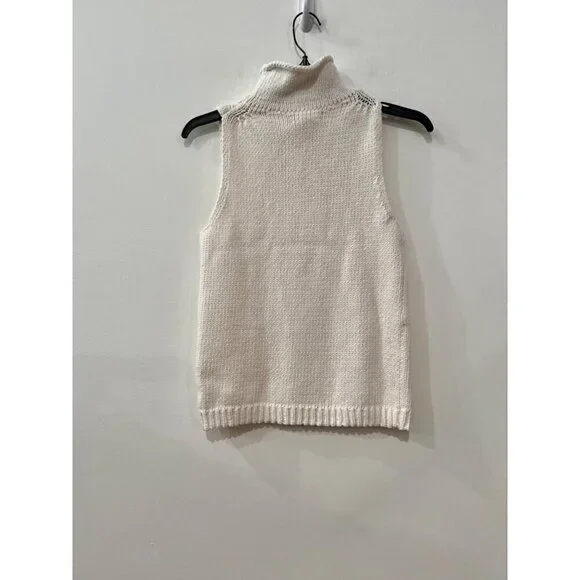 New J. Crew Size XS Rollneck sweater shell White FA23 - Picture 7 of 10